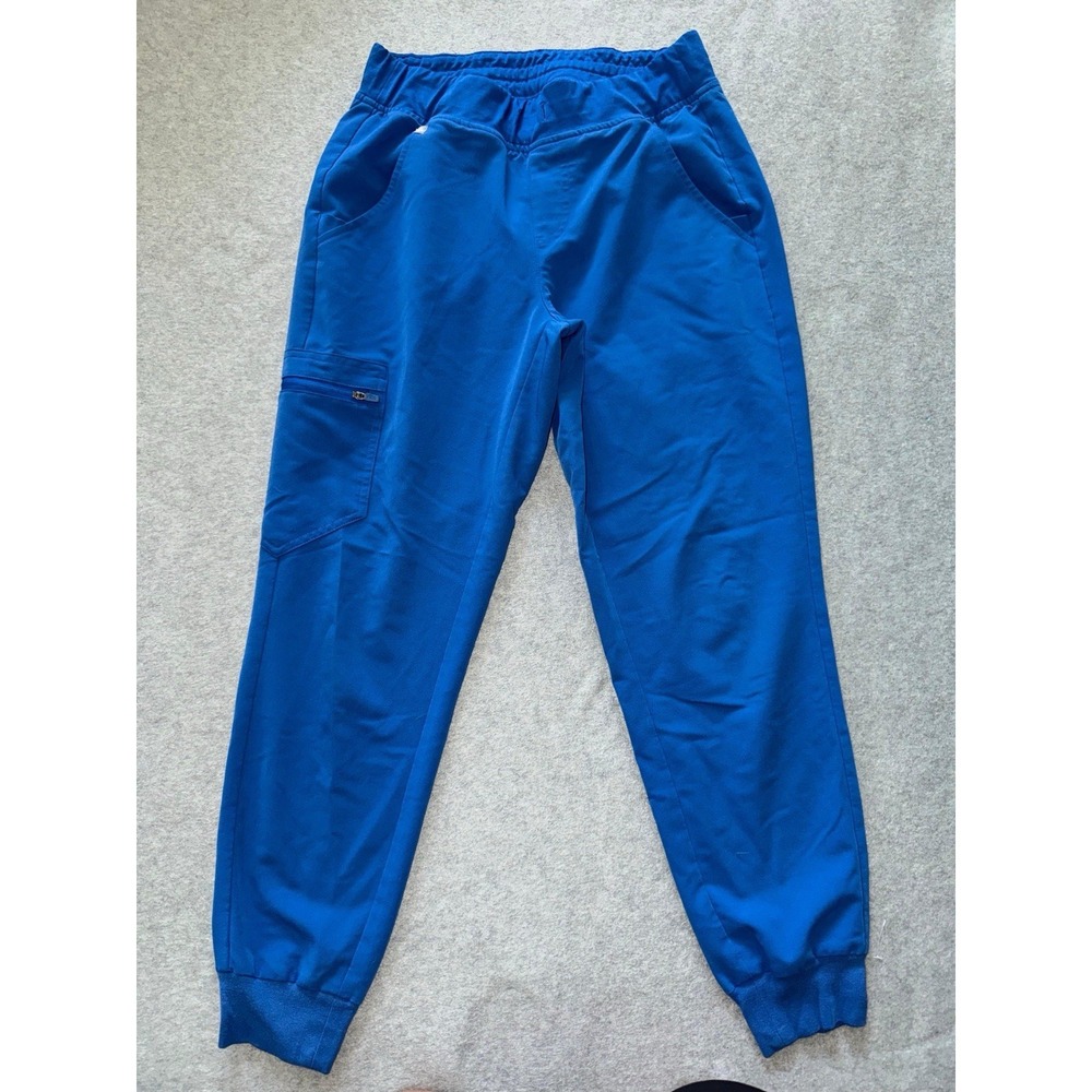 Figs Women's Zamora Blue Skinny Jogger Scrub Pants Size Small